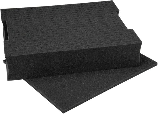 POWERTEC Tool Box Foam Insert, Pluck Foam Tool Organizer for Bosch L-Boxx 2, Customizable Insert for Tool Case to Protect Drill, Impact Driver, Jigsaw, Router Tool, Angle Grinder, Sander (71603)