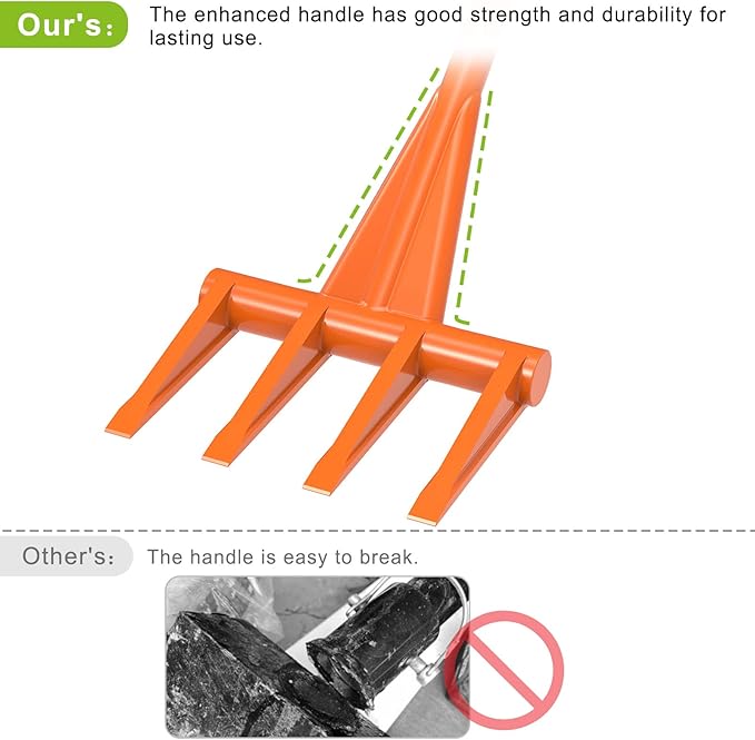 Dolibest 58'' Demo Bar, Heavy Duty 4-Tine Wrecking Bar with Ergonomic Handle for Efficient Wooden Demolition and Renovation, All-Steel Construction