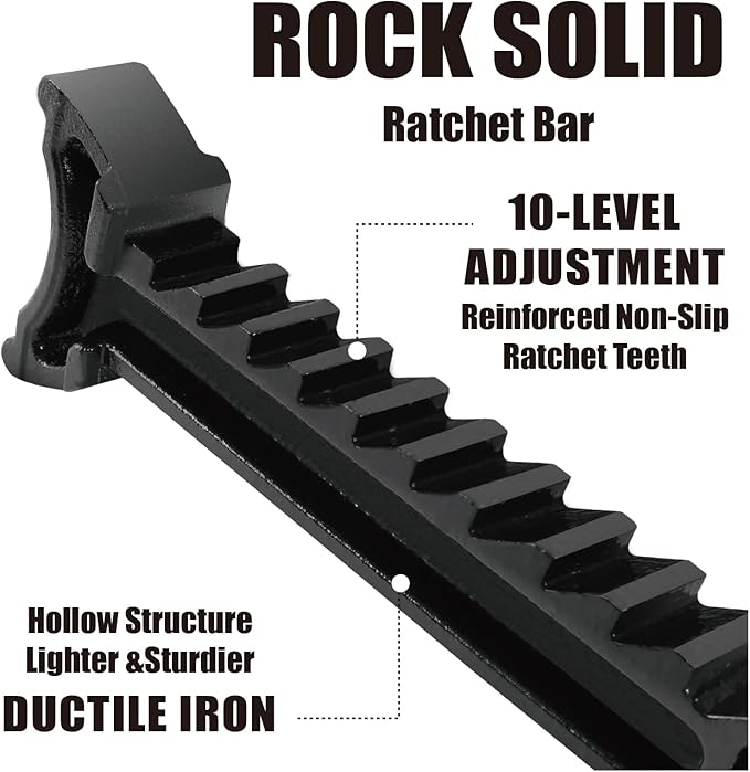 Torin AT43005AB Steel Heavy Duty Jack Stands: Double Locking Pins, 3 Ton (6,000 lb) Capacity, Black, 1 Pair (2 Pack)
