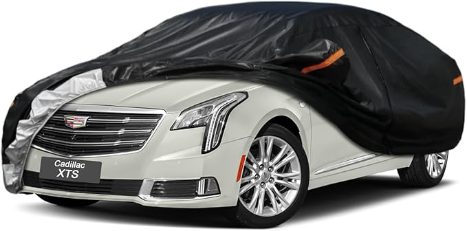 7 Layer Car Cover Custom Fit Cadillac XTS (2012-2019) Waterproof All Weather, Heavy Duty Outdoor Snow Sun Rain Uv Protection (Ships from US Warehouse, Delivery 3-8 Days)