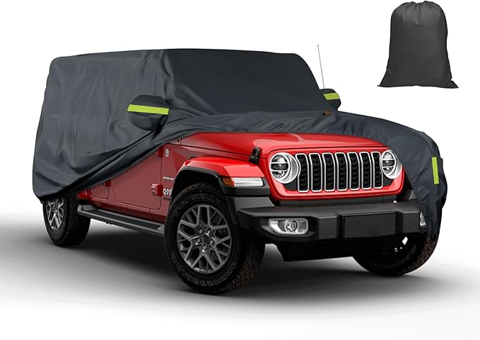 Car Cover Compatible with for Ford Mustang/Shelby 1965-2025, Waterproof All Weather for Automobiles, Outdoor Full Cover Rain Sun UV Protection, Black