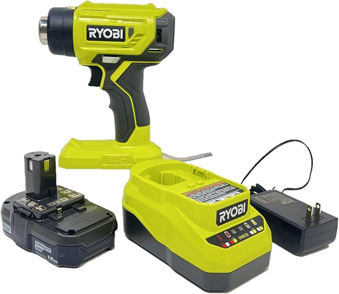 RYOBI 18-Volt Cordless Heat Gun Kit with Battery and Charger (Bulk Packaged, Non-Retail Packaging) P3150 + Battery + P118B