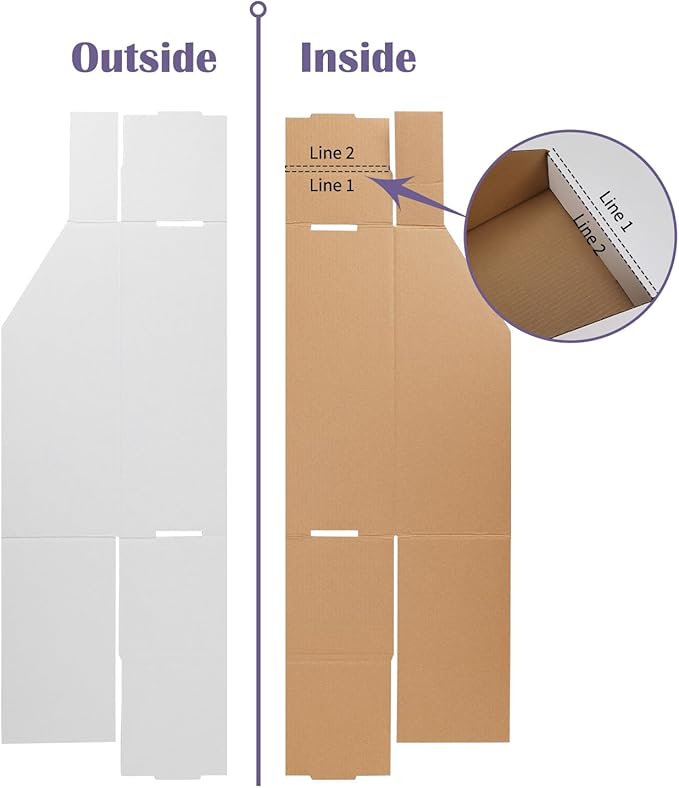 EXYGLO Cardboard Boxes, Pack of 35 Corrugated Storage Bins 12x8x4.5 inch Pantry Organizer Bins for Shelves Garage Office Organization