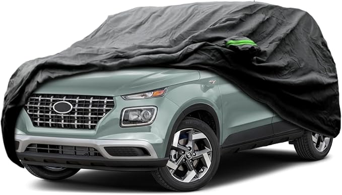 Proadsy Car Cover Custom Fit for Hyundai Venue 2020-2025 2026, Waterproof All Weather for Automobiles, Full Exterior Cover Rain Snow Sun Protector Indoor Outdoor Car Cover