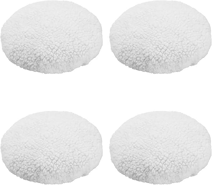 4Pcs Car Polisher Pad Bonnet, Car Waxer Cover Waxing Bonnet, Soft Microfiber Polishing Bonnet Buffing Pad for Orbital Buffer Polisher (9 to 10 Inches)