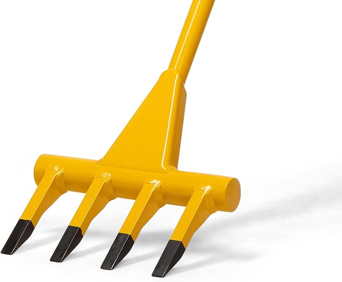 Honey Badger Demolition Fork, 56-inch 4-tine Wrecking Pry Bar, Multipurpose Tool for Flooring, Siding, Trim, Drywall, Roofing, and Decking