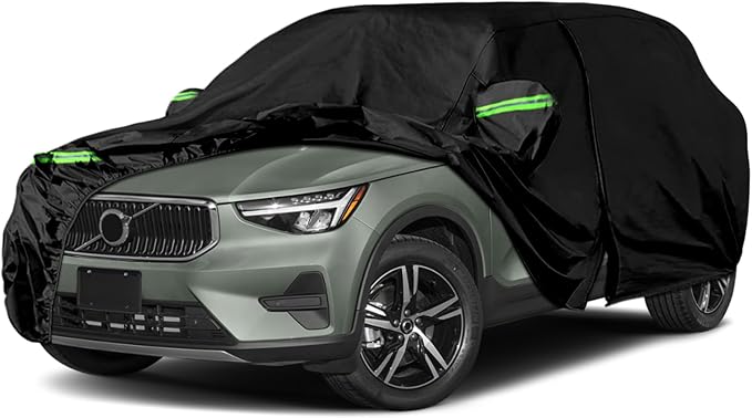 Waterproof Car Covers Replace for 2017-2023 Volvo XC40, 6 Layers All Weather Custom-fit Car Cover with Zipper Door & Windproof Bands for Snow Rain Dust Hail Protection (XC40)