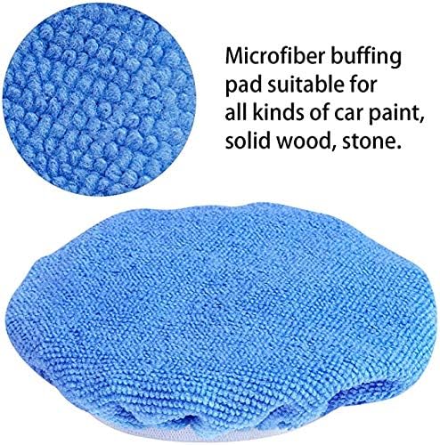 Boltigen 16pcs 5-6 inch Polishing Pad Bonnets 4 Colors Orbital Polishing Pad Microfiber Coral Fleece Bonnet Car Buffer Polisher Waxing Covers for Automobile Glass Cleaning and Polish
