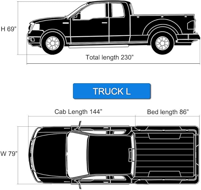 Kaugung Truck Cover Fit GMC Canyon from 2015 to 2025(Crew Cab/Extended Cab), Waterproof All Weather Full Pickup Cover, Outdoor Sun UV Rain Dust Protection.