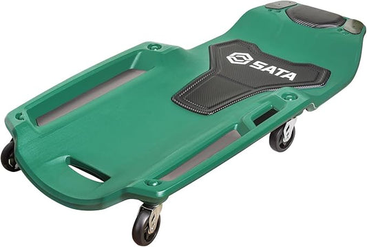 SATA 40” Creeper with Magnetic Trays with Padded Headrest, 300lbs Capacity Shop Creeper with Durable Casters