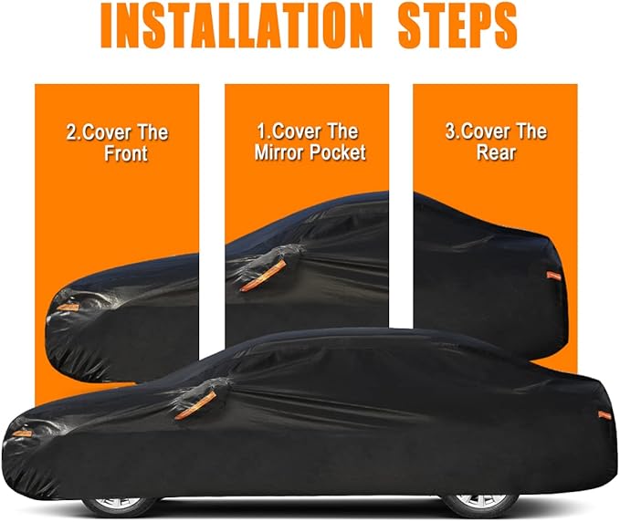 7 Layer Car Cover Custom Fit Audi A7 Sportback (2010-2025) Waterproof All Weather, Heavy Duty Outdoor Snow Sun Rain Uv Protection (Ships from US Warehouse, Delivery 3-8 Days)