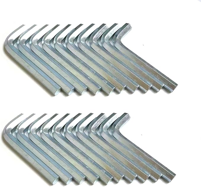Hex Key Set, 5mm L-Shaped Allen Wrench, Metric Hexagon Spanner, Replacement Repairing Tool (20, 45 x 5 x 17mm/1.77 x 0.19 x 0.67(L*D*W))
