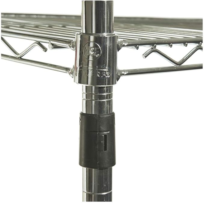 Alera ALE Industrial Heavy Duty Wire Shelving Starter Kit, 4-Shelf, 36w x 24d x 72h, Silver