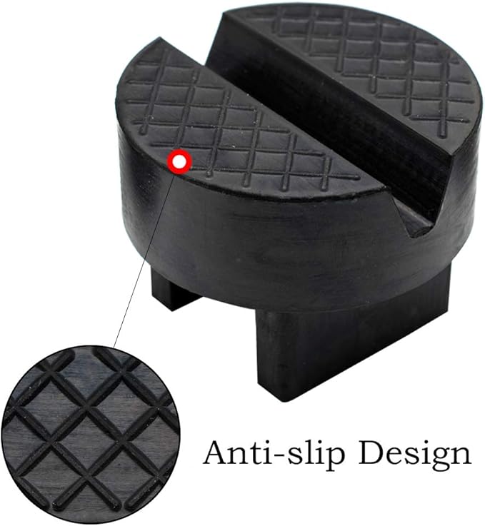 Universal Jack Stand Rubber Pad Adapter Rubber Slotted Frame Rail Pinch welds Protector Floor Jack Stands for Axle Jack 2 or 3 Tonne