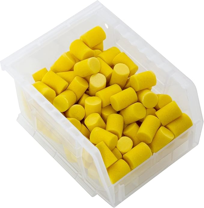 Akro-Mils 30210 AkroBins Plastic Storage Bins, Space-Saving Stackable Bins for Garage, Pantry, Craft Organization, 5" x 4" x 3", Clear, 24-Pack