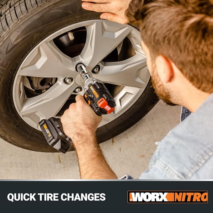 WORX Nitro WX272L 20V Power Share 1/2" Cordless Impact Wrench with Brushless Motor