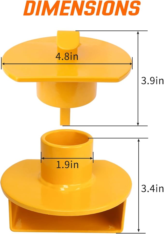 METOWARE Lunette Eye Lock Tow Drawbar Lock Heavy-Duty Steel Trailer Lock Fits All 2-1/2 to 3 Inch Lunette Eyes (Yellow)