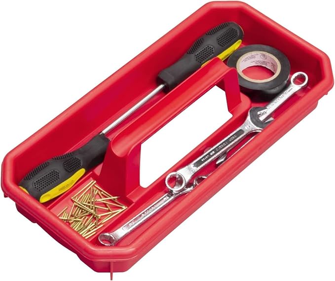 Akro-Mils 09514 ProBox 14-Inch Plastic Toolbox for Tools, Hobby or Craft Storage Toolbox with Removable Tray, 14-Inch x 8-Inch x 8-Inch, Red, 6-Pack