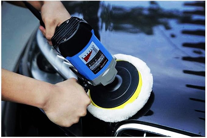 Wool Buffing Pad, 7" Car Polishing Pad with Hook and Loop for Polishing, Buffing & Cutting, 100% Twisted 4-ply Sheepswool Material, Durable, Thick and Aggressive