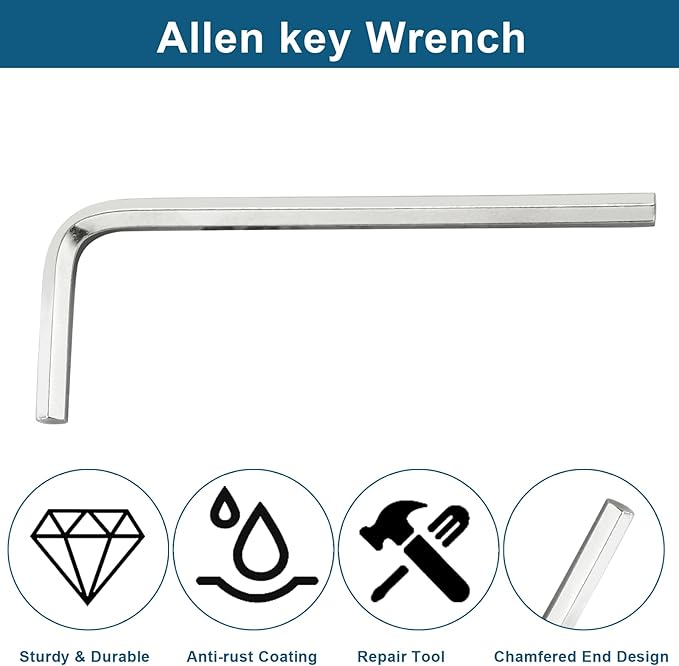 Biaungdo 24 Pcs 3mm Hex Key Wrench, Small Allen key Wrench, L Shaped Hexagon Wrench, Hex Key Spanner Wrench Set Hexagon Head Replacement Repairing Tool for Repairing Bike, Furniture