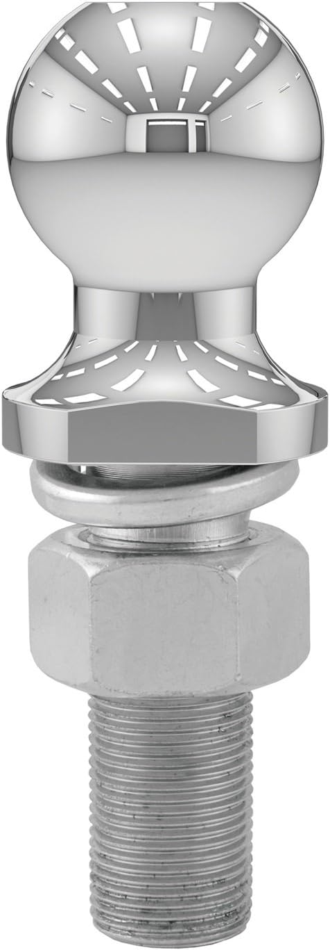 CURT 40017 Chrome Trailer Hitch Ball, 3,500 lbs, 1-7/8-Inch Diameter, 1 x 3-Inch Shank