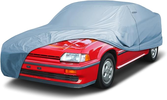 iCarCover Premium Car Cover for 1984-1987 Honda CRX Heavy Duty Waterproof All Weather Automobiles Custom Fit Indoor Outdoor UV Snow Protection Covers with Straps and Bag