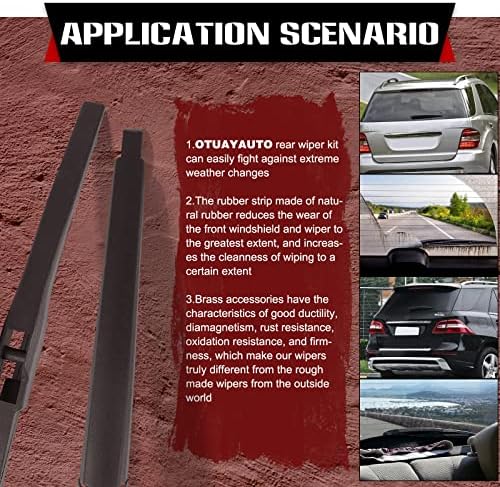 OTUAYAUTO Rear Wiper Back Arm Blade Set - Replacement for KIA SORENTO 2011-2015 OE: 988152P000