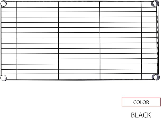 Alera ALE Industrial Wire Shelving Extra Wire Shelves, 36w x 18d, Black (Case of 2 Shelves)