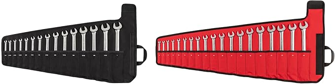 TEKTON Flex Head Ratcheting Combination Wrench Set with Rolls, 34-Piece (1/4-1 in., 6-24 mm) | WRC95405