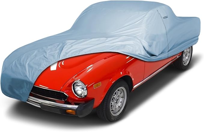 iCarCover Premium Car Cover for 1982-1985 Fia t Pininfarina Spider Azzurra Heavy Duty Waterproof All-Weather Automobiles Custom Fit Indoor Outdoor UV Snow Protection Covers with Straps and Bag