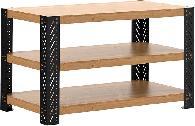 Universal Metal Workbench Legs Kit w/Free Height Design, Heavy Duty DIY Workbench Kit Custom in Size and Color, 35.4" Height, Suitable for Shelving, Work Table, Lumber Not Included