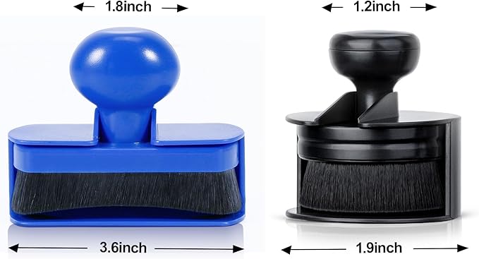 Large Car Tire Shine Applicator,Vegan Tire Shine Applicator with Curved Brush Head- Automotive Tire Dressing Applicator Brush with Storage Stand for Tire Detailing, 3.6 Inch Length (Blue)