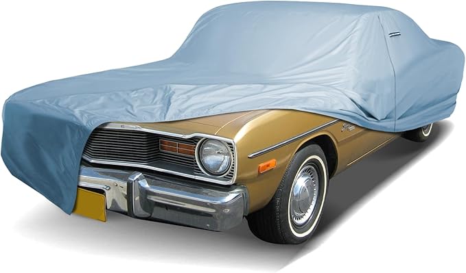 iCarCover Fits [1973-1976 Dodge Dart] Premium Custom Car Cover Waterproof All Weather Resistant Outdoor Indoor Sun Snow Storm UV Protection Form-Fit Padded Cover with Straps