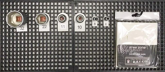 Socket Size Marker/Labels (SAE/Metric) - Accessory for Organizer Genie Pegboards to Label Sockets for Size or Standard (SAE/Metric)