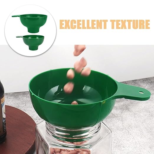 Alipis Wide Mouth Kitchen Funnel Set for Mason Jars and Bottles 6.41X4.76X2.99 Inch Plastic Canning Funnels for Jam Oil Salad Dressing and Beverage Transfer