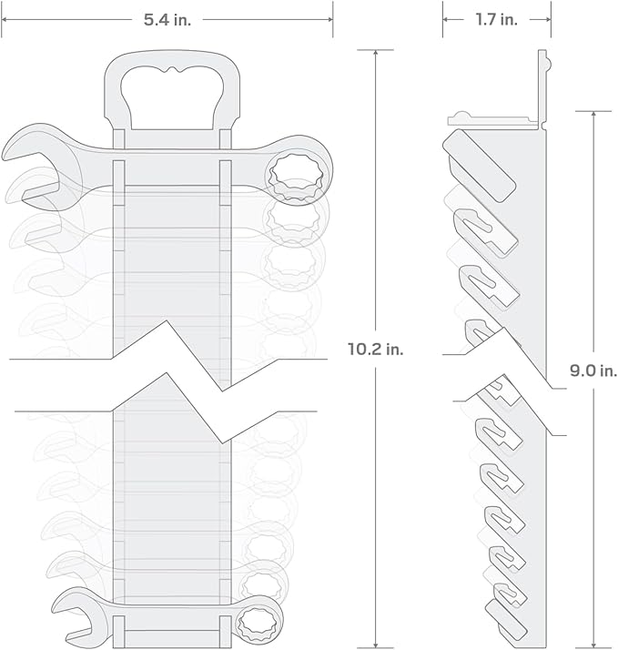 TEKTON Stubby Combination Wrench Set with Holder, 11-Piece (1/4-3/4 in.) | WCB92401
