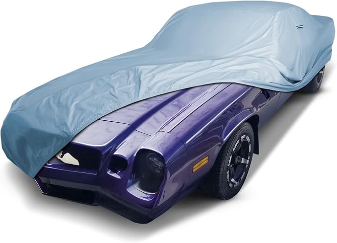 iCarCover Custom Car Cover Compatible with Camaro 1974-1981, Waterproof All-Weather Rain Snow UV Sun Protector Full Exterior Indoor Outdoor Car Covers, 1-Tone (Solid Gray)