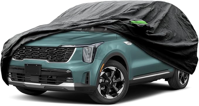 Proadsy Car Cover Custom Fit for Kia Sorento 2021-2024 2025 2026, Waterproof All Weather for Automobiles, Full Exterior Cover Rain Snow Sun Protector Indoor Outdoor Car Cover