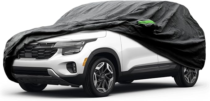 Proadsy Car Cover Custom Fit for Kia Seltos 2021-2025 2026, Waterproof All Weather for Automobiles, Full Exterior Cover Rain Snow Sun Protector Indoor Outdoor Car Cover