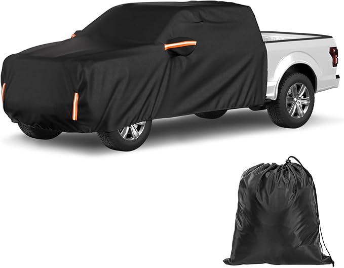 JOYTUTUS Super Crew Cab Car Cover Compatible with 2015-2026 F150, Truck Half Cover Indoor Outdoor Snow Hail UV Waterproof All Weather Protection