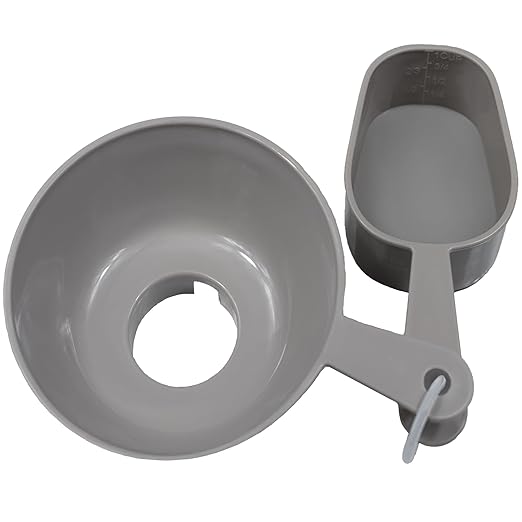 Wide Mouth Funnel with 1 Cup Measuring Scoop Set, Perfect for Funnels for Kitchen Use Filling Jars, Kitchen Set, Canning Funnel for Mason Jars, Plastic Measuring Cup