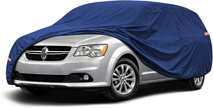 Coverlex Premium Dodge Grand Caravan Car Cover Waterproof All Weather, Heavy Duty Car Tarp Custom Fit for 2001-2020 Dodge Grand Caravan SE, SXT, GT, Crew, R/T, Anniversary Edition (RS, RT Generations)