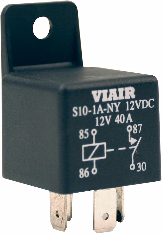 Viair 45040 450C Air Compressor Kit & 93940 40 Amp Air Compressor Relay for 12 Volt compressor, Black