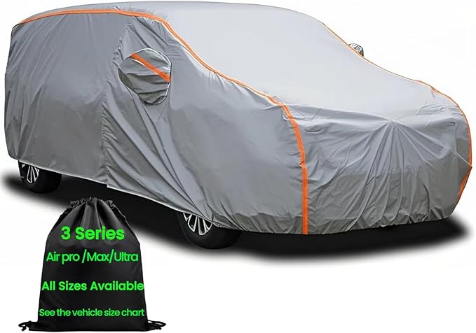 Mini Van Car Cover Waterproof All Weather for Automobiles, Outdoor Full Van Cover with Zipper, Universal Fit for Pacifica, Grand Caravan, Honda Odyssey, Sienna, Fit Mpv 191" to 206"