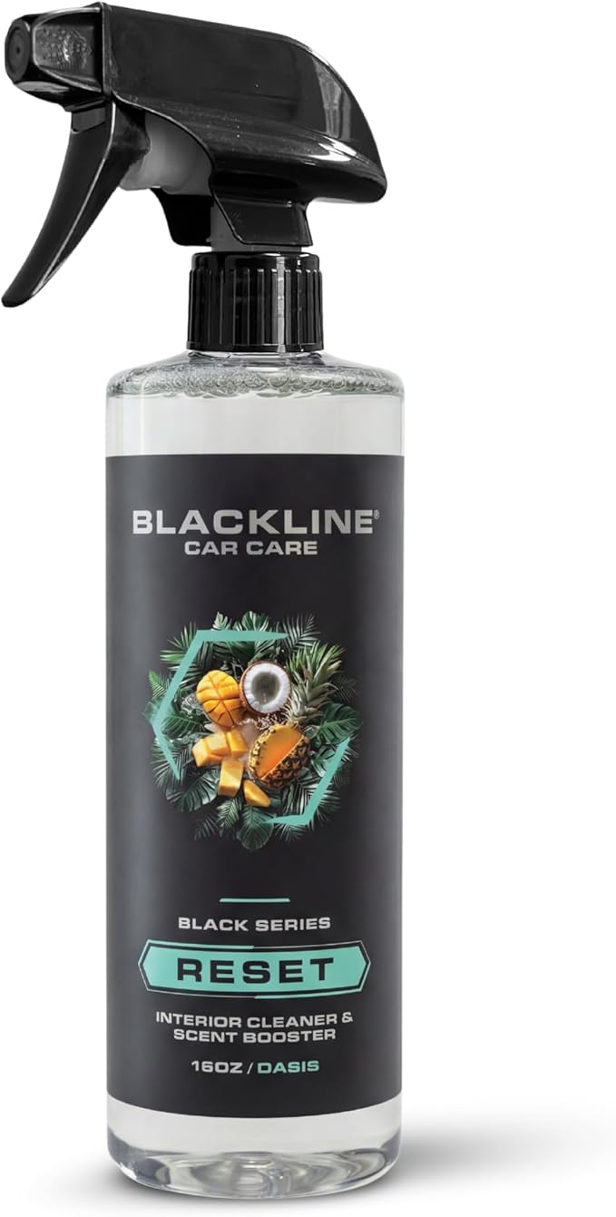 Blackline Luxury Scented Interior Cleaner Reset Deep Cleans & Deodorizes All Surfaces, pH-Neutral High-Foam Formula, Long-Lasting Premium Fragrance for Car - Oasis Scented