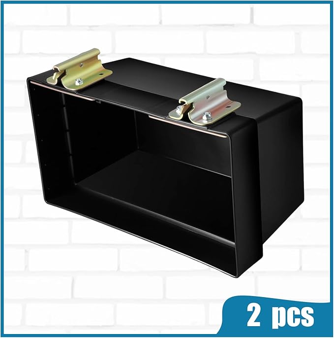 BBTO 2 Pcs E-track Basket Storage Bin E Track Accessories Storage Box for Enclosed Trailer Workshop Garage Tool Organizer