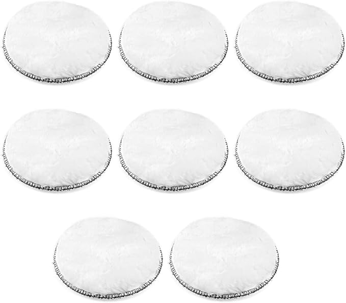 uxcell 5" Wool Polishing Pad Hook and Loop Buffing Wheel for Orbital Polisher Buffer 8 Pcs
