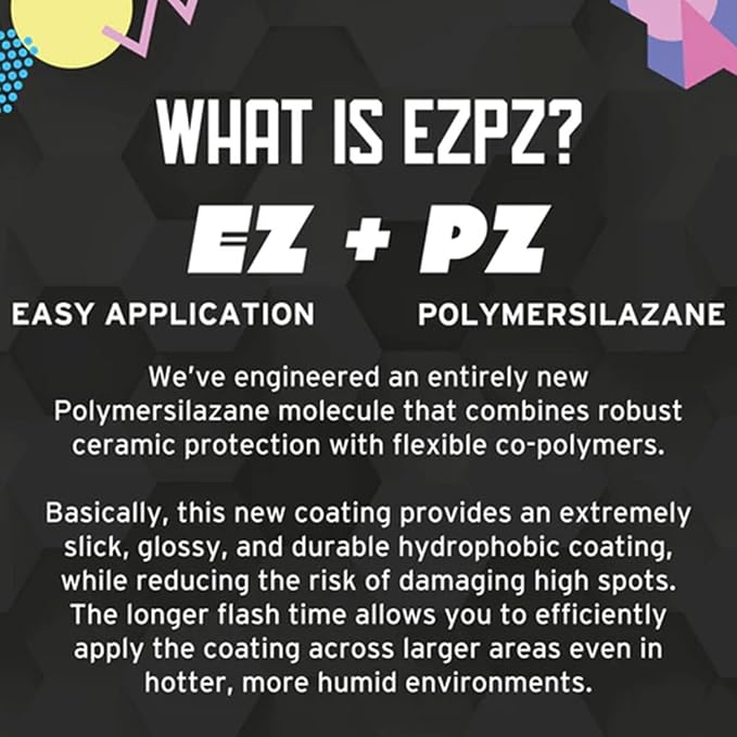 Ethos EZPZ Ceramic Coating for Cars – Advanced Ceramic Polymer Car Coating, Easy DIY Application, Extreme Hydrophobic Protection, Ultra-Slick Gloss Finish, Long-Lasting Paint Protection