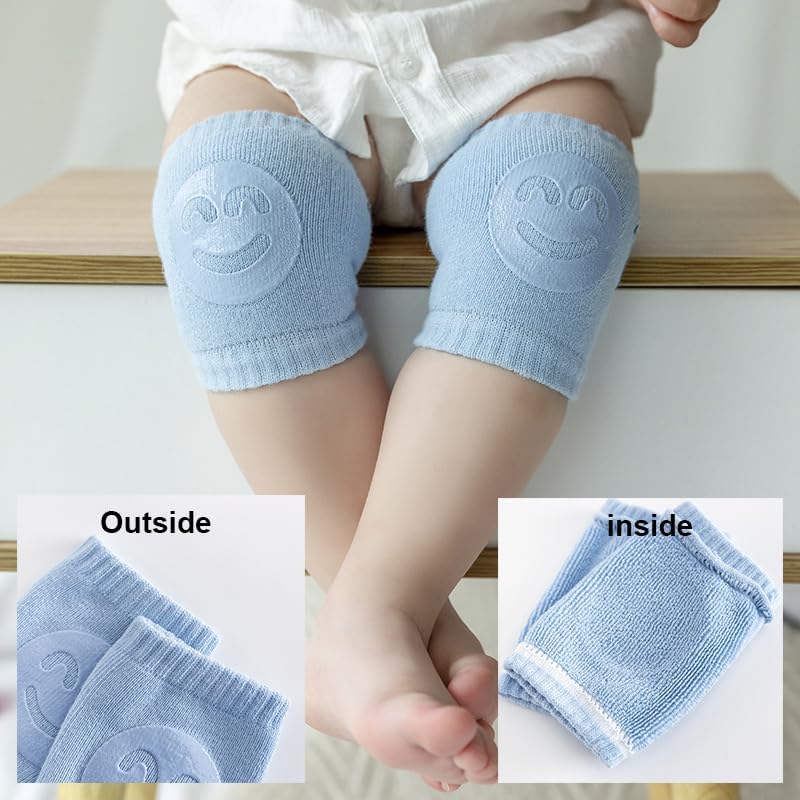 SUJAYU 5 Pairs Baby Knee Pads for Crawling Walking, Soft Cotton Knee Pads for Kids Toddler Knee Pad, Baby Crawling Helper, Rodilleras Para Bebe