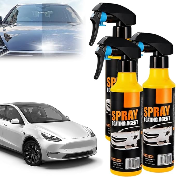 Ceramic Coating for Cars Polish,300ml Shine Car Wax Coating Spray,Easy to Spray Auto Paint Protection, Spray Wax Washes Car Paint Sealant (3PCS)